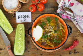 Грибной суп с домашней лапшой