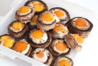 Грибы запеченные с яйцами