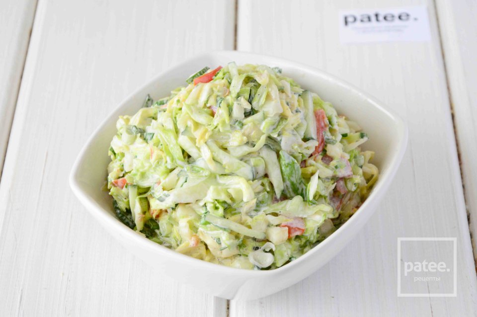 Салат из молодой капусты и овощей - Шаг 11