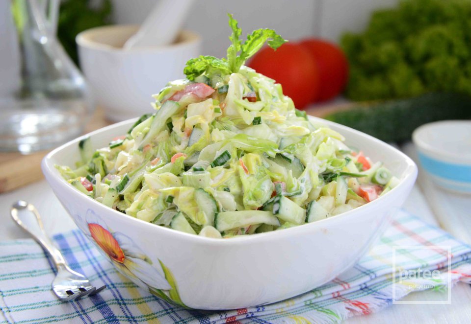 Салат из молодой капусты и овощей - Шаг 12