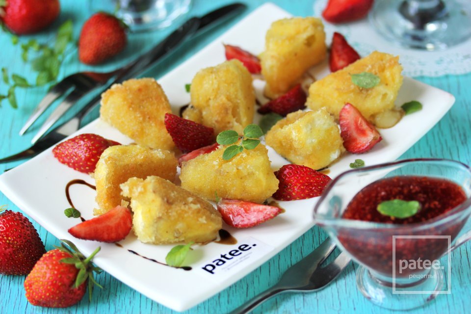 Камамбер-фри с клубникой - Шаг 11