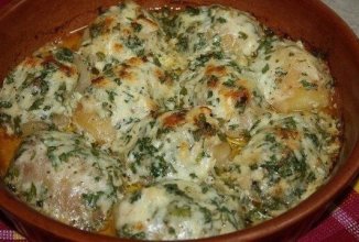 Картофель в чесночном соусе