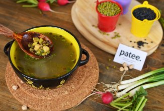 Чечевичный суп с нутом и машем