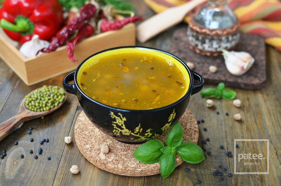 Чечевичный суп с нутом и машем - Шаг 16