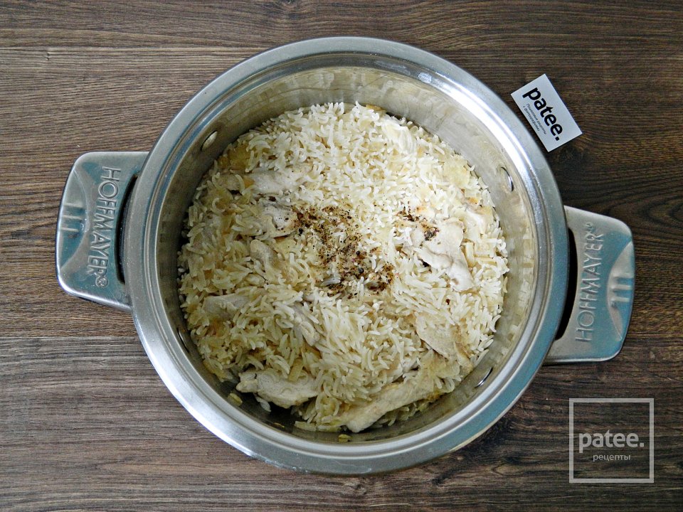 Рис с зеленью и горошком - Шаг 10