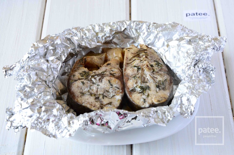 Толстолобик запеченный в духовке под соусом из йогурта - Шаг 5