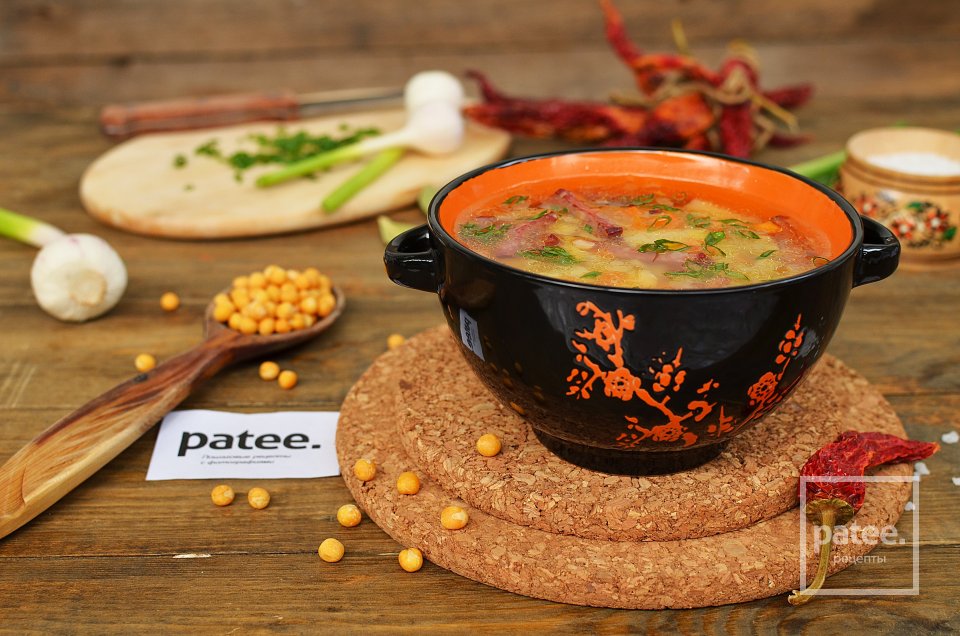 Гороховый суп с копченой колбасой - Шаг 11