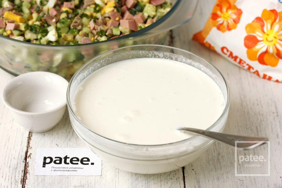 Окрошка с индейкой на бульоне - Шаг 9