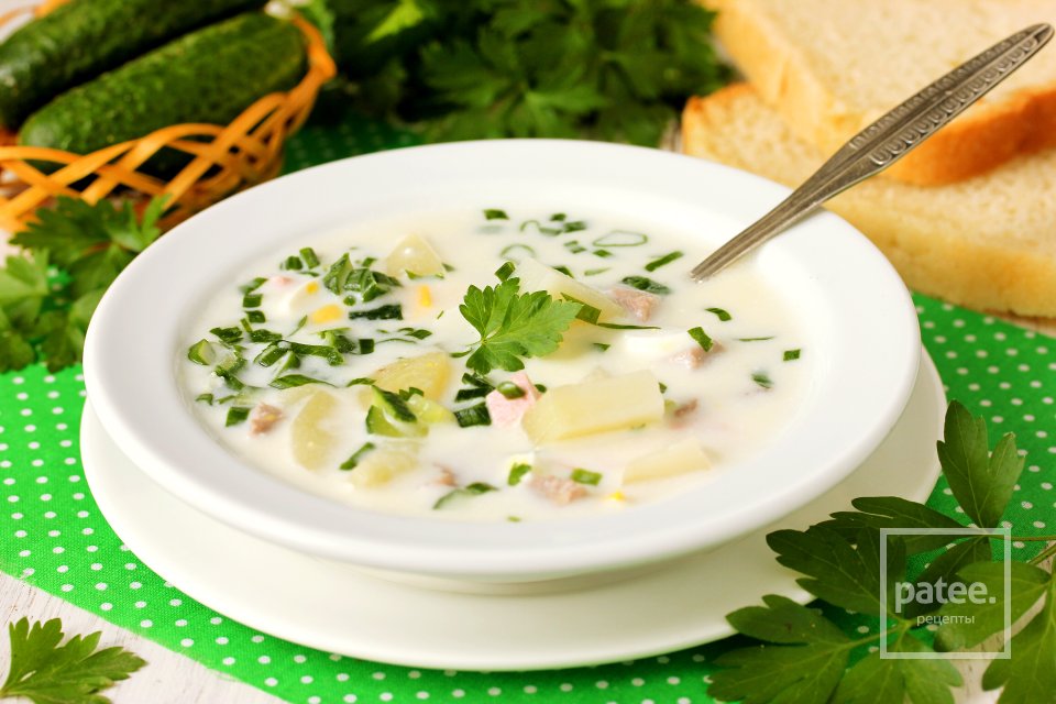 Окрошка с индейкой на бульоне - Шаг 13