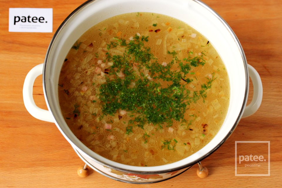 Суп с колбасой и макаронами - Шаг 9