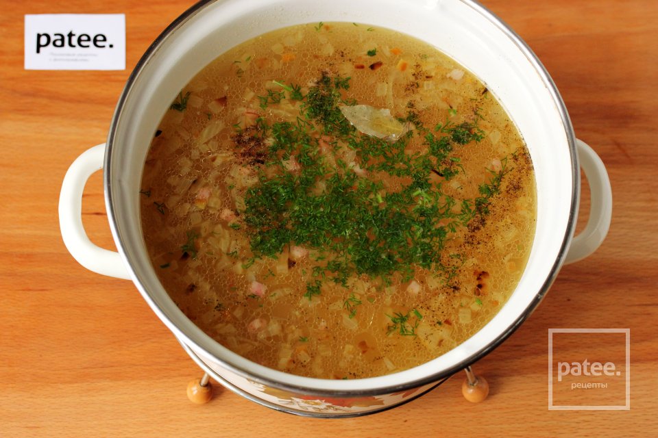 Суп с колбасой и макаронами - Шаг 10