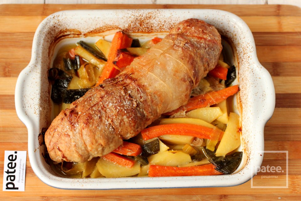 Рулет из свиной корейки с овощами - Шаг 18