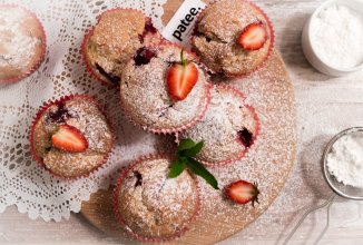 Кексы с клубникой