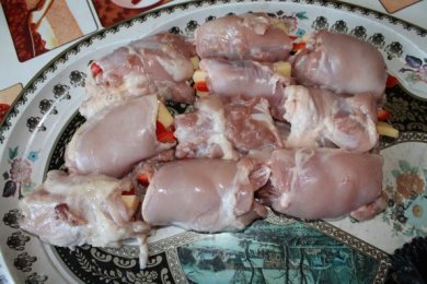 Бёдрышки в слоёном тесте - приготовление
