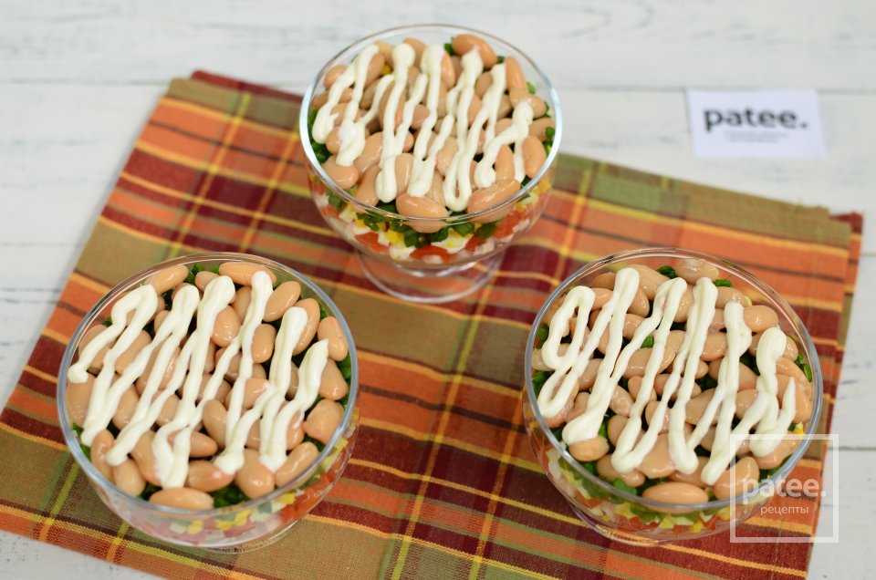 Фасолевый салат с курицей - Шаг 9