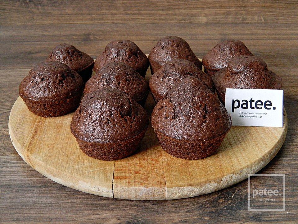 Шоколадные кексы со сливочной прослойкой - Шаг 10