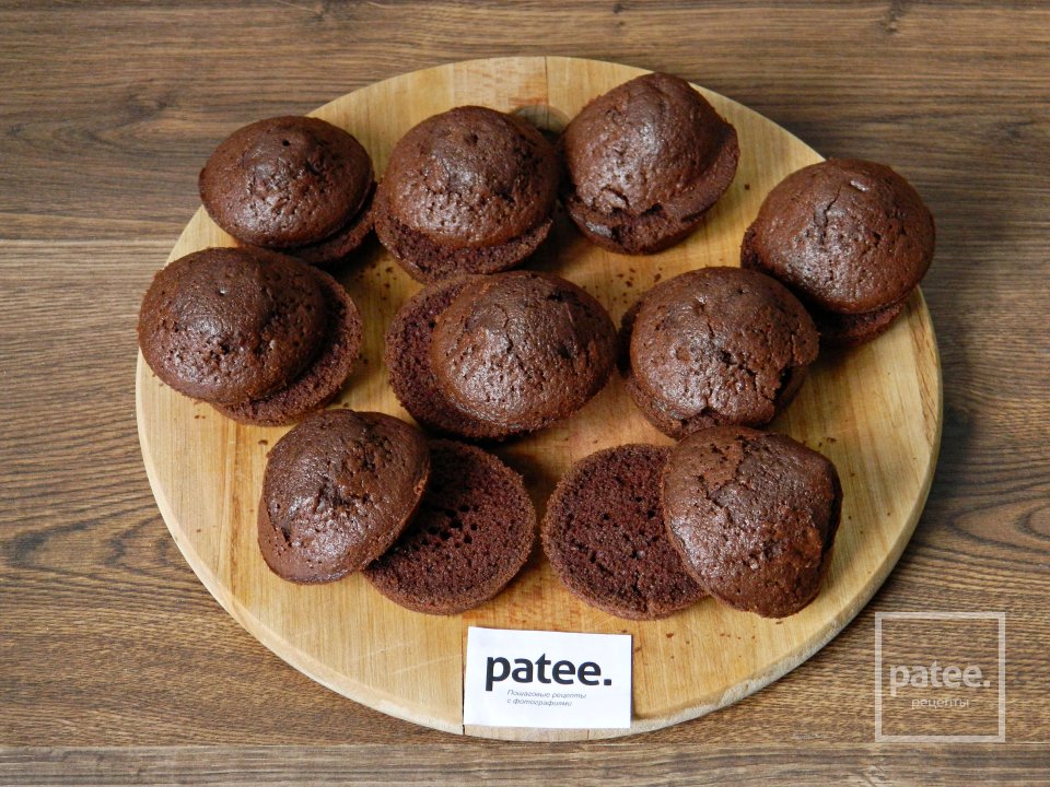 Шоколадные кексы со сливочной прослойкой - Шаг 11