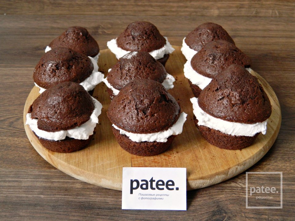 Шоколадные кексы со сливочной прослойкой - Шаг 13