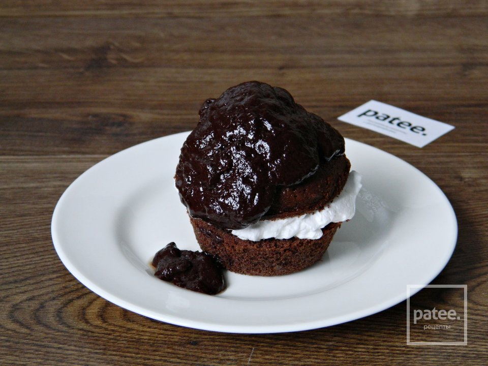 Шоколадные кексы со сливочной прослойкой - Шаг 15