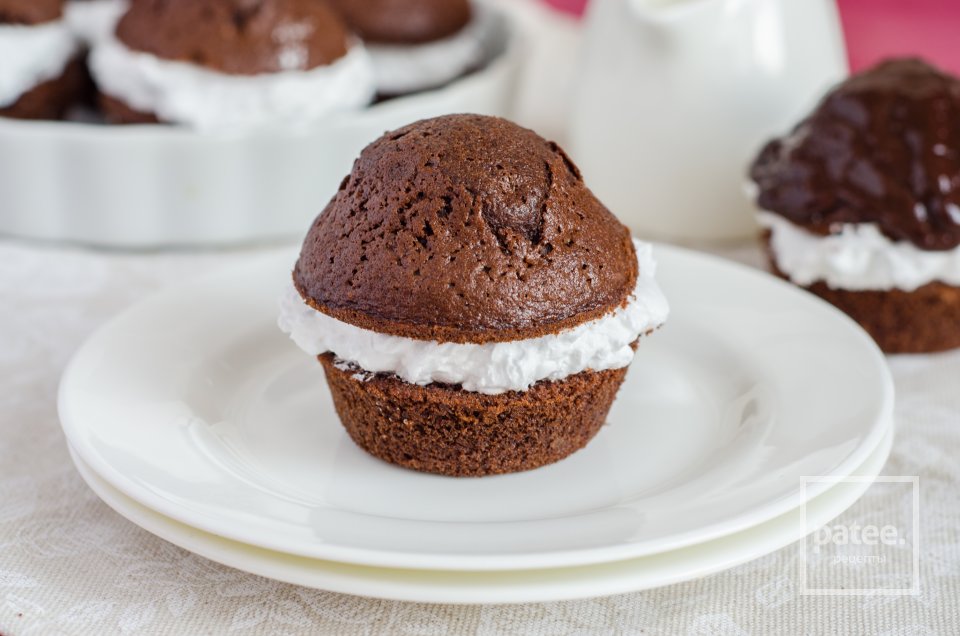 Шоколадные кексы со сливочной прослойкой - Шаг 17