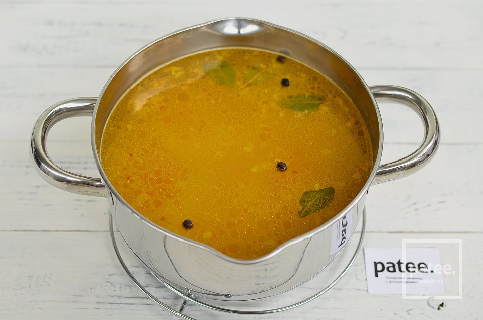 Рисовый суп с рыбной консервой - Шаг 10