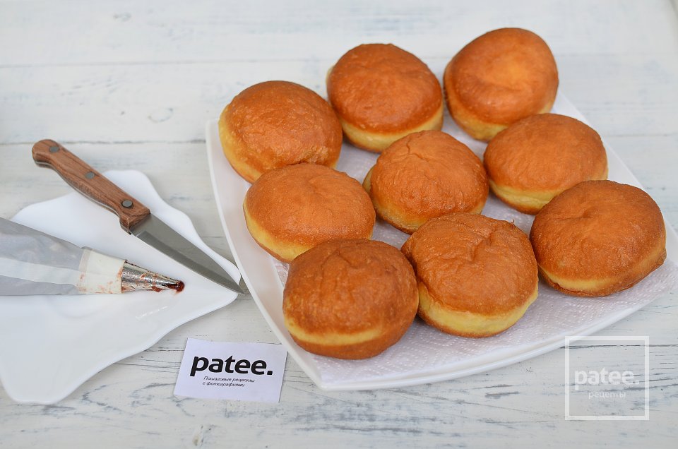 Berliner - Пончики с клубничным джемом - Шаг 18