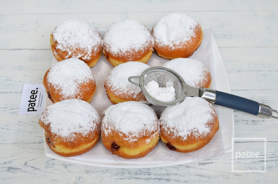Berliner - Пончики с клубничным джемом - Шаг 19