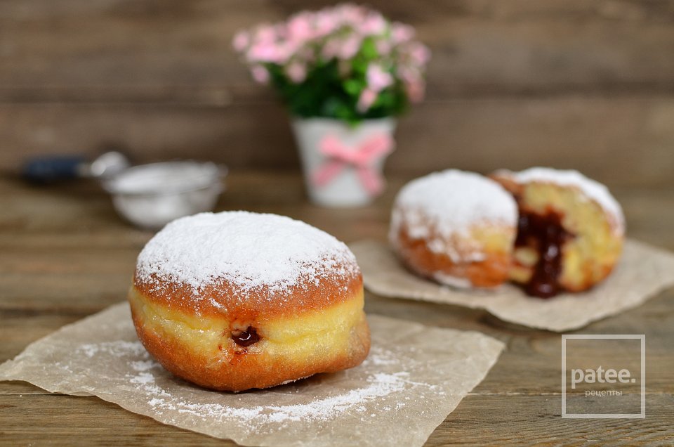 Berliner - Пончики с клубничным джемом - Шаг 20