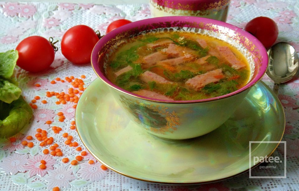 Суп с чечевицей и шпинатом - Шаг 12