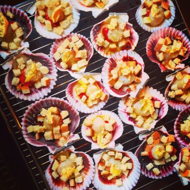 Гребешки на раковине с сухариками - Шаг 2