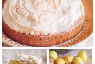 Пирог с абрисом и меренгой