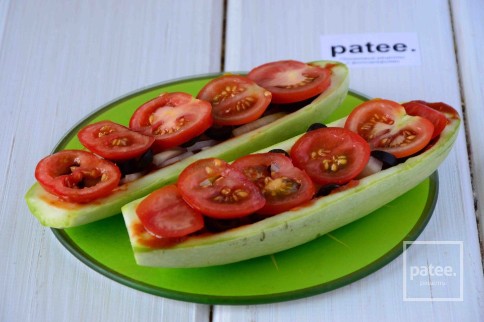 Лодочки из кабачков с помидорами - Шаг 8