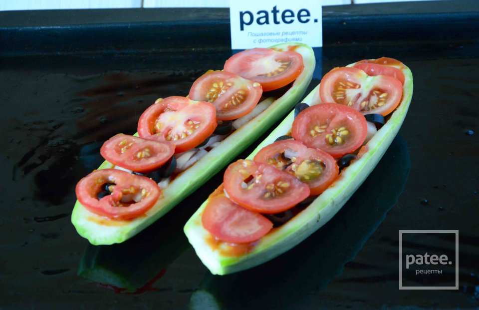 Лодочки из кабачков с помидорами - Шаг 10