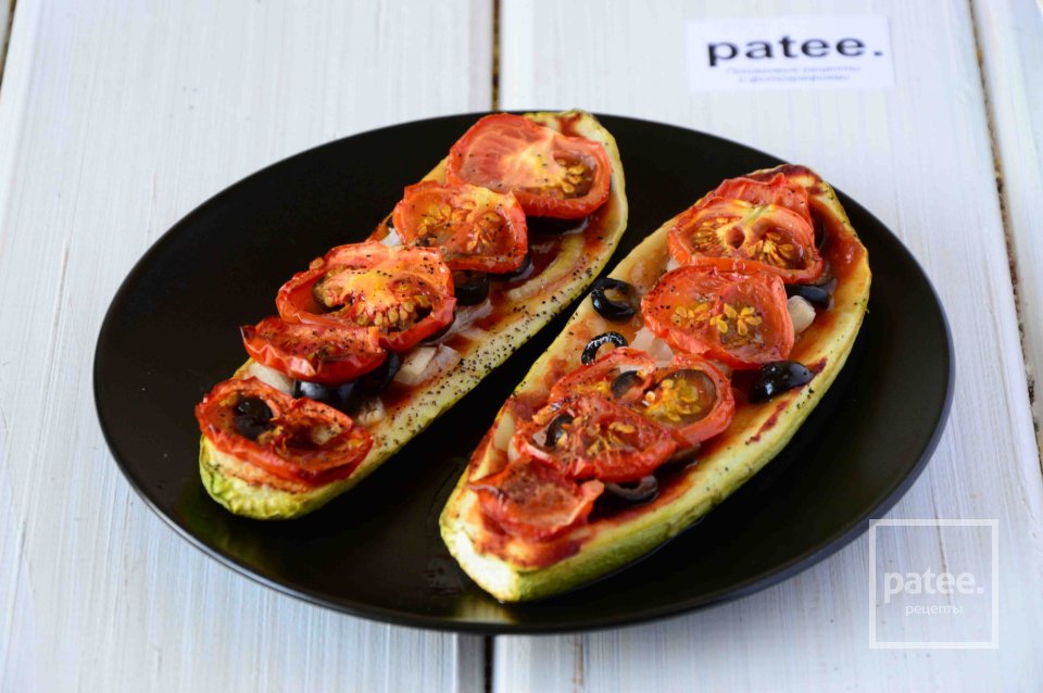 Лодочки из кабачков с помидорами - Шаг 11