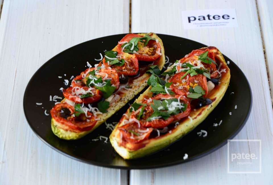 Лодочки из кабачков с помидорами - Шаг 12