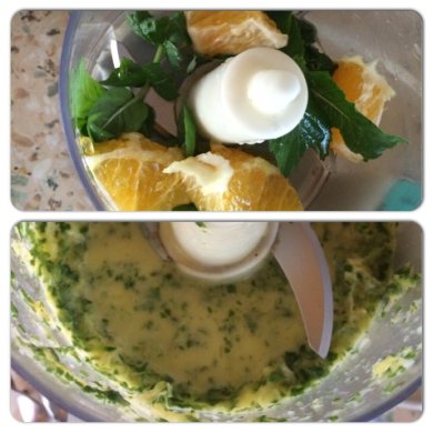 Салат с креветками в апельсиново-мятной заправке - Шаг 2