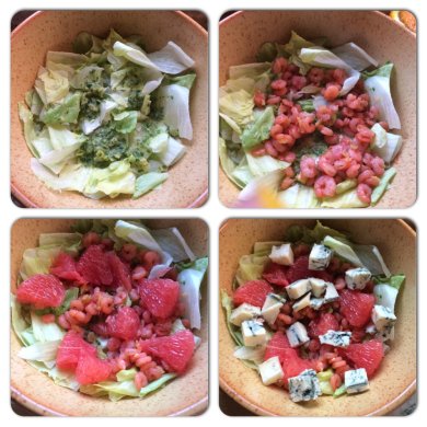 Салат с креветками в апельсиново-мятной заправке - Шаг 3