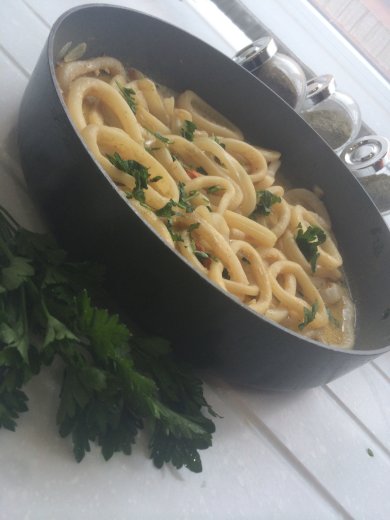 Нежные кальмары в сливочном соусе. - Шаг 5