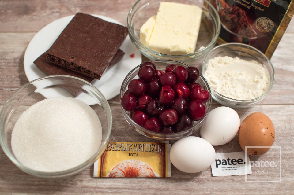 Брауни с вишней - Шаг 1