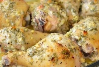 Куриные голени в сметанном маринаде