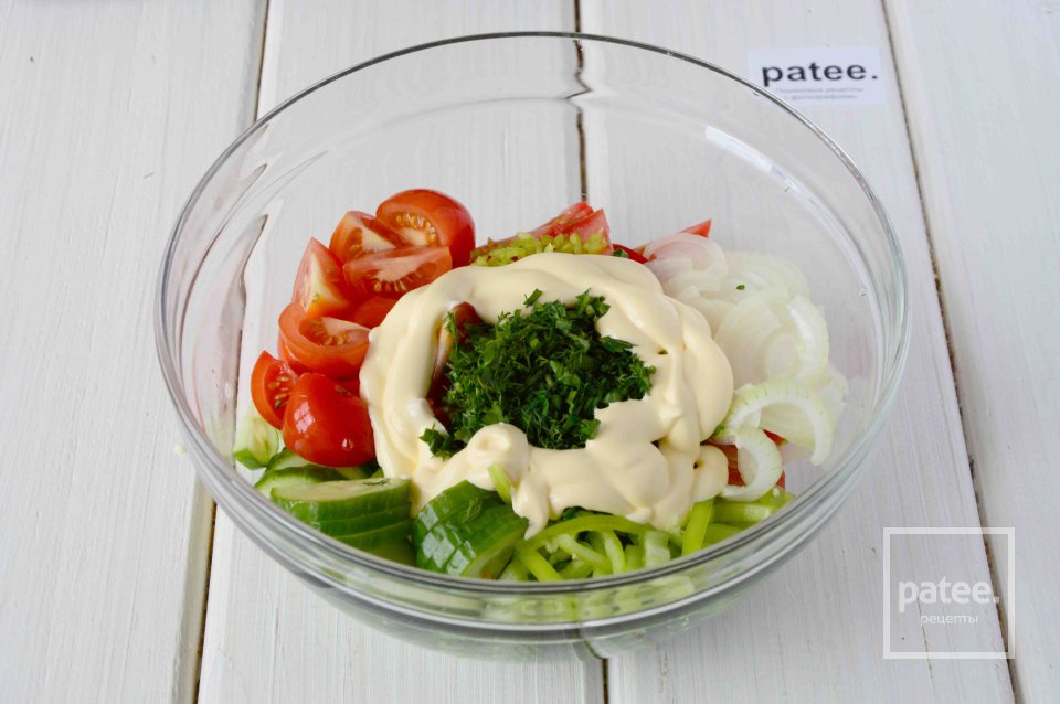 Овощной Летний салат - Шаг 9