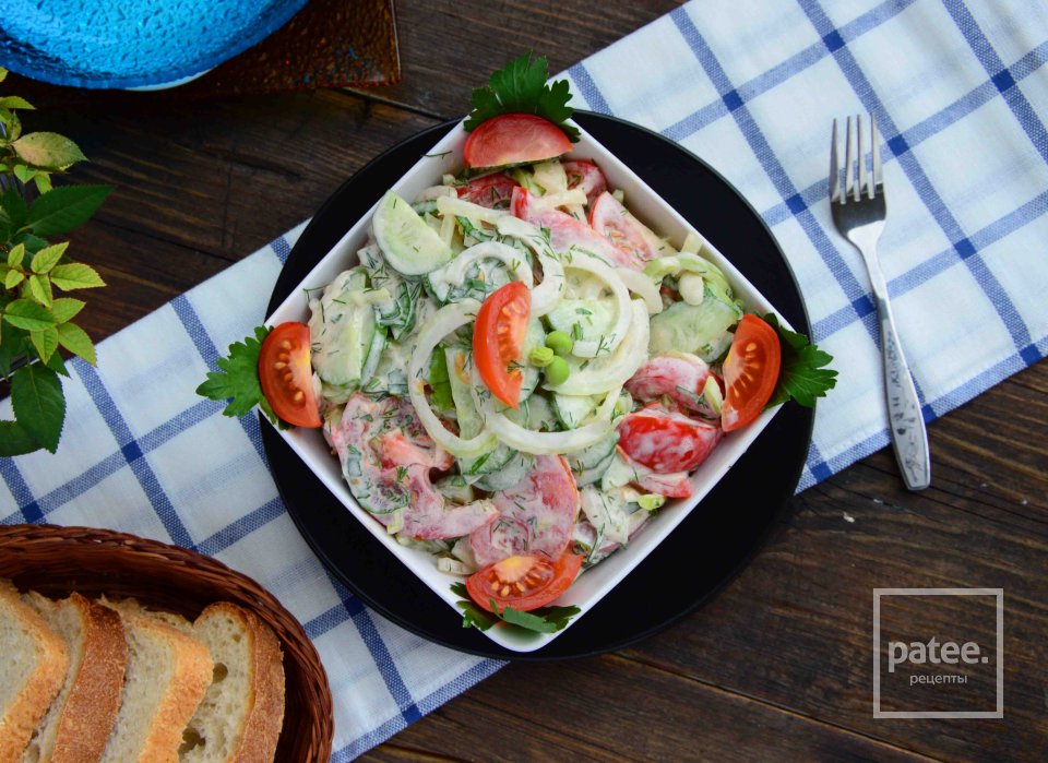 Овощной Летний салат - Шаг 12