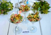 Салат с белой фасолью кукурузой и овощами