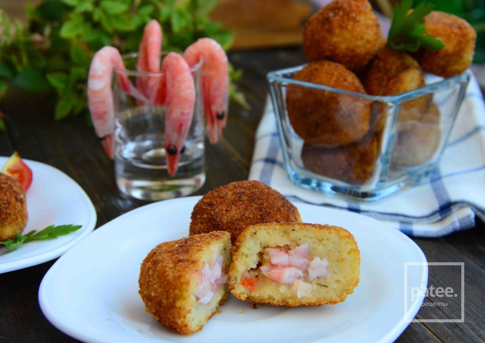 Картофельные шарики с креветками - Шаг 12