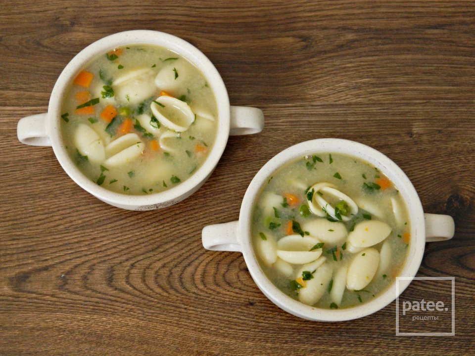 Овощной суп с пастой - Шаг 10