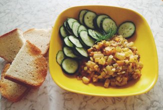 Тушеные кабачки с овощами.