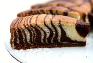 Бисквитный торт "Зебра"