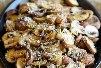 Грибы,запеченные с  пармезаном