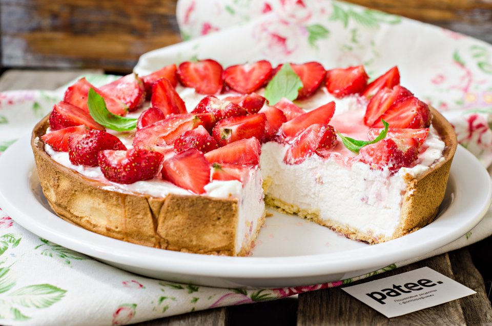 Тарт с творогом и клубникой рецепт с фотографиями