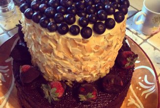 Шоколадно-ванильный торт